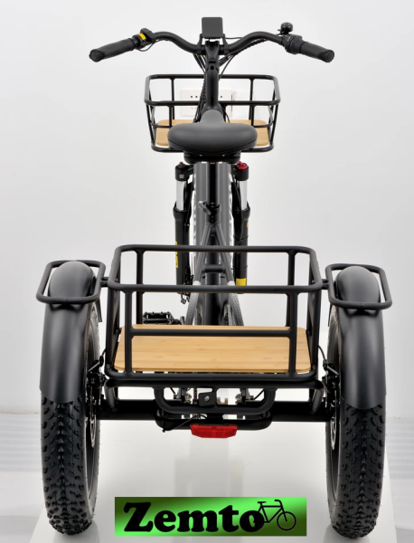 Elektro Dreirad Zemto-Revom Trike T2, Gas-Funktion, 45 KMH, schwarz, breite Reifen Neuheit